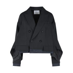 Sacai 'Suiting' Black Wool Blend Jacket Women